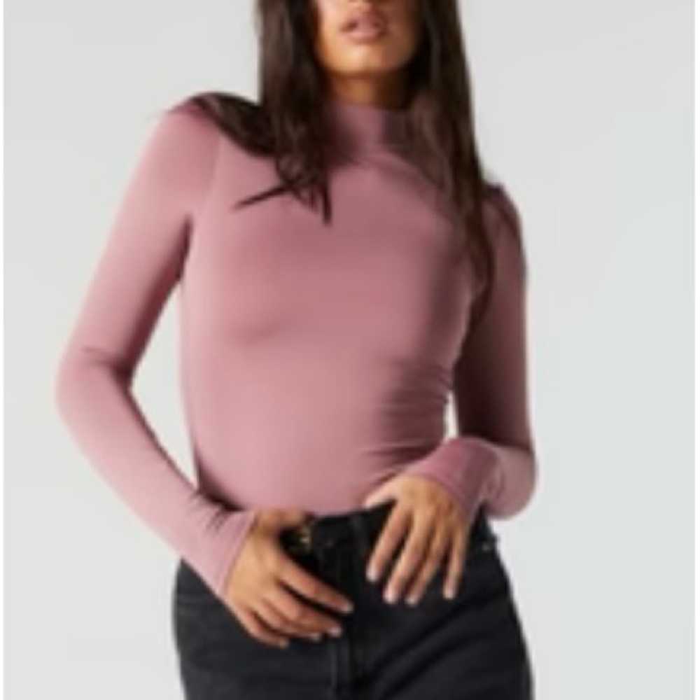 Urban Planet Pink Long Sleeve Fitted Bodysuit